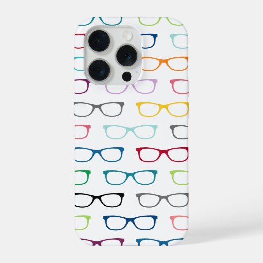 予測できなカラフル眼鏡 iPhoneケース (裏面)