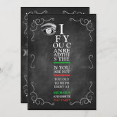 予測できなカルボード誕生日パーティーへの招待 招待状 (正面/裏面)