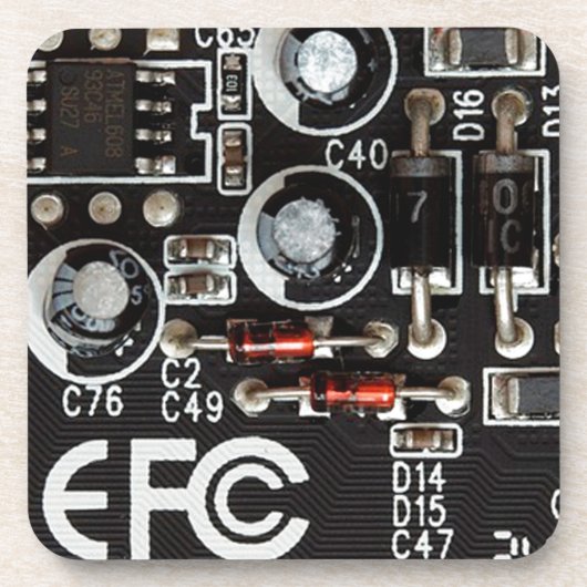予測できなギーク回路基板図 コースター (正面)