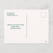 予測できなクリスマスツリーホリデーファミリーフォトカード シーズンポストカード (裏面)