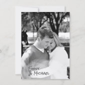 予測できなクリスマス結婚/ディナー/婚約PHOTO 招待状 (裏面)