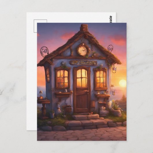 予測できなコテージ ポストカード (正面/裏面)