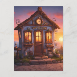 予測できなコテージ ポストカード