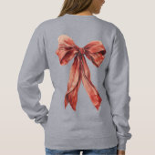 予測できなサおもしろいータ&トナカイのクリスマスユーモアのある スウェットシャツ (裏面)