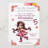 予測できなタンデロン女誕生会 招待状 (正面/裏面)