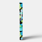 予測できなターコイズブルーネオングリーンエメラルドパターン Case-Mate iPhoneケース (裏面 / 左)