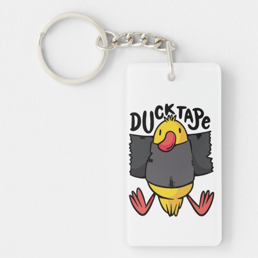 予測できなダックテープ壁山 キーホルダー (正面)