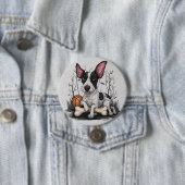 予測できなハロウィーンアップ：バスケットボールのスポッテッドドッグ 缶バッジ (インサイチュ)