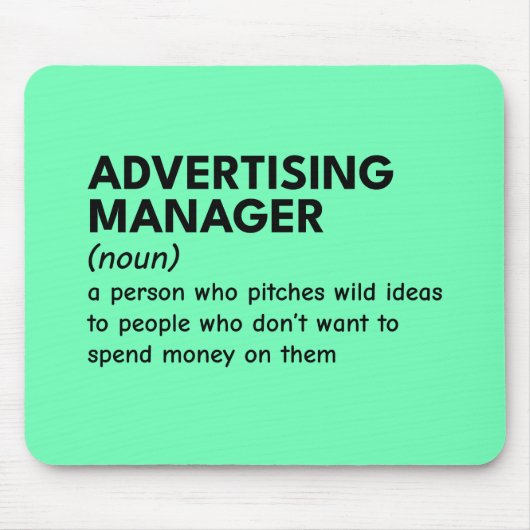 予測できなマーケティングマネージャの定義 マウスパッド (正面)