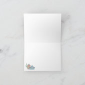 予測できなレトロカラフルキッチンテーマパーソナライズされた ノートカード (内部)