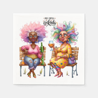 予測できなワインレディースカクテルペーパーナプキン スタンダードカクテルナプキン