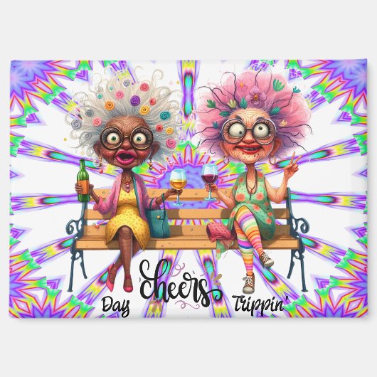 予測できなワインレディース応援マグネット マグネット (正面)