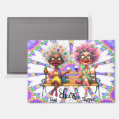 予測できなワインレディース応援マグネット マグネット (正面/裏面)