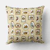 予測できなヴィンテージ入り猫柄 クッション (裏面)