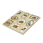 予測できなヴィンテージ枠猫型 タイル (側面)