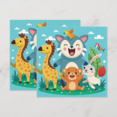 予測できな動物 サンキューカード (正面/裏面)