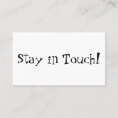 「予測できな引っ越しました」の白いカード 名刺 (裏面)