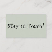 「予測できな引っ越しました」Sage Greenハンドアウトカード 名刺 (裏面)