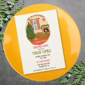 予測できな手お洒落引きクリスマスディナーパーティー 招待状