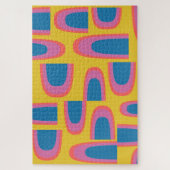 予測できな抽象芸術の図形(明るい黄色) ジグソーパズル (縦)