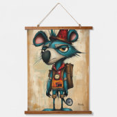 予測できな抽象芸術スースキャラクターアート 吊り下げ型タペストリー (正面)