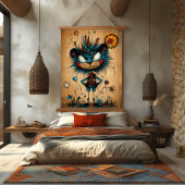 予測できな抽象芸術ライオンキャラクターアート 吊り下げ型タペストリー