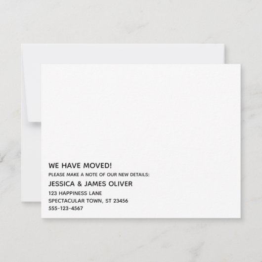 予測できな文字のティール(緑がかった色)円の新しいアドレスカード 招待状 (裏面)