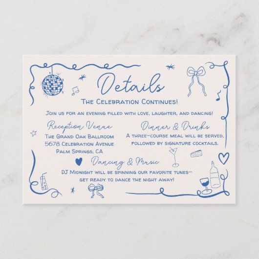 予測できな結婚フランスのレトロのイラスト詳細 エンクロージャーカード (正面)