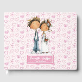 予測できな結婚夫婦水彩ゲストブック ゲストブック (正面)