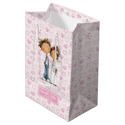 予測できな結婚対抱き枕おもしろい漫画 ミディアムペーパーバッグ (正面アングル)