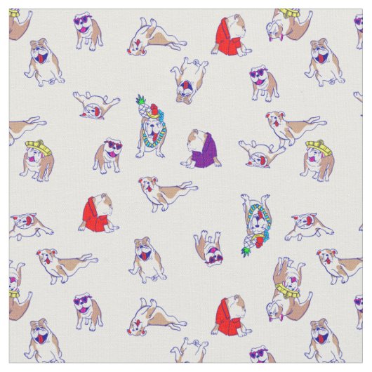 予測できな間抜けおもしろい犬のお洒落犬 ファブリック (クローズアップ)