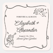 予測できな&クお洒落ピッド・チェル結婚ブス スクエアシール (正面)