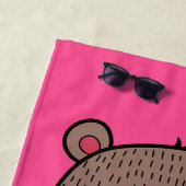 予測できな，ベお洒落ア付きハートスケッチカスタム ビーチタオル (インサイチュ)