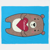 予測できな,ベお洒落ア付きハートスケッチカスタム フリースブランケット (正面(横))