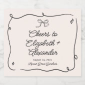 予測できな&ボー結婚お洒落ズ スパークリングワインラベル (シングルラベル)