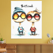 予測できな「最高の友よ」ウォールアート キャンバスプリント (インサイチュ (リビング))