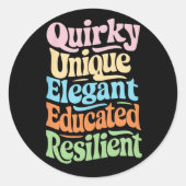 予測できなEnique教育エレガント耐障害ヴィンテージ ラウンドシール (正面)