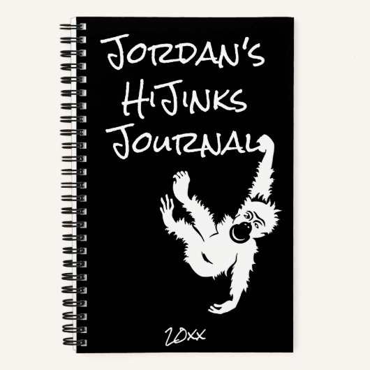 予測できなHiJinksパーソナライズされた Journal ノートブック (正面)