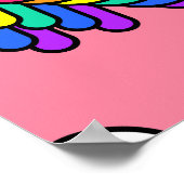 予測できなOMGピンク漫画壁紙 ポスター (角)