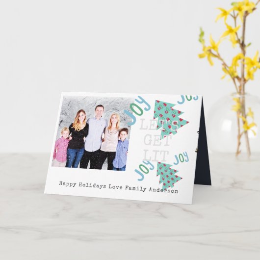 予測できなPHOTOクリスマスフォークアートタイプセット カード (黄色い花)