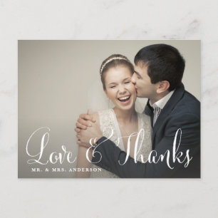 予測できなScript結婚's Thank You Postague ポストカード