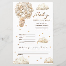 予測とアドバイスかわいいクマ中性ベビーシャワー