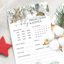 予測とアドバイスウッドランド赤ちゃんシャワーゲーム