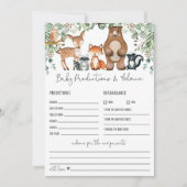 予測とアドバイスウッドランド赤ちゃんシャワーゲーム 招待状 (正面)