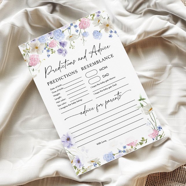 予測とアドバイスカード | 赤ちゃんシャワーゲーム (クリエイターアップロード済み)