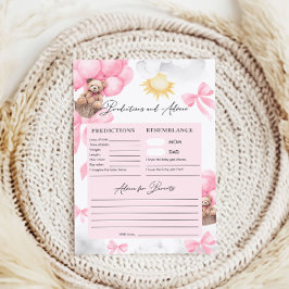 予測とアドバイスクマ赤ちゃんシャワーゲーム