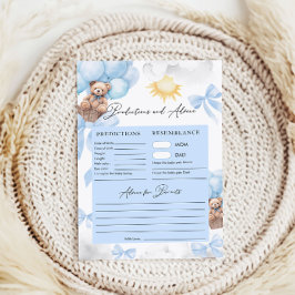 予測とアドバイスクマ赤ちゃんシャワーゲーム