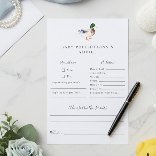 予測とアドバイスダックベビーシャワーゲーム (クリエイターアップロード済み)
