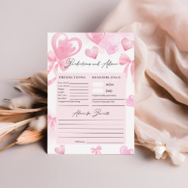 予測とアドバイスバレンタイン赤ちゃんシャワーゲーム