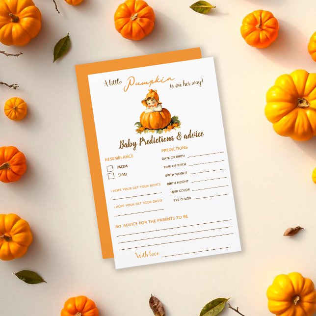 予測とアドバイスベビーシャワーガールブッジカード (クリエイターアップロード済み)